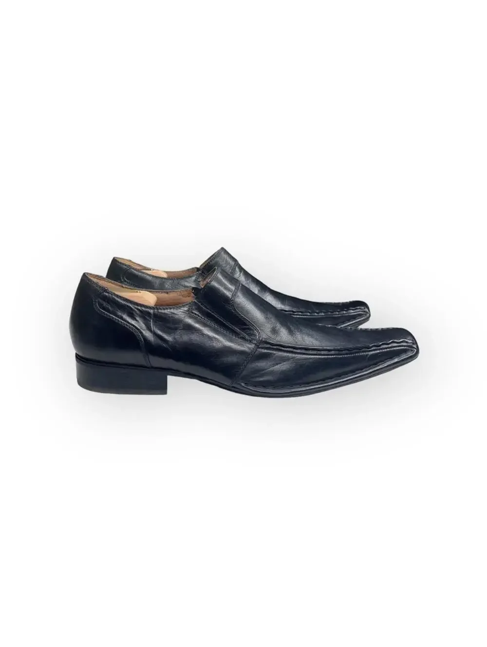 Stacy Adams  Square Toe Dress Shoe Booties  Black Leather Shooties  13D 